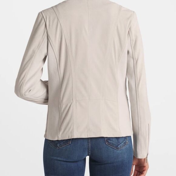 МО-КА Ebele Faux Suede‎ Jacket Grey L STITCH FIX NWT - Picture 2 of 7